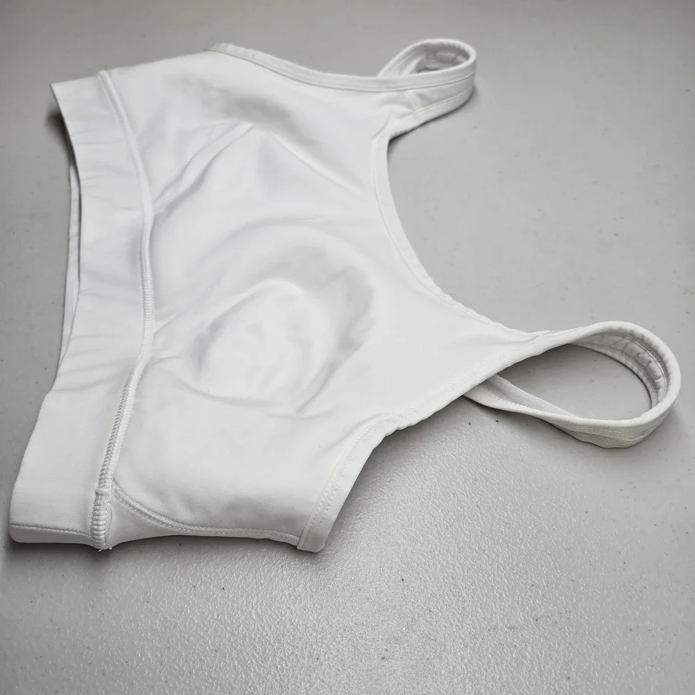Jockey‎ Women Sports Bra XL White Wireless Racerback